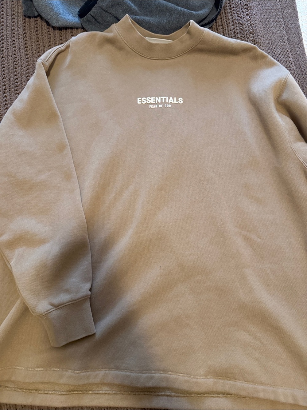 Essentials Crewneck Sweatshirt in Tan